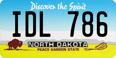 ND license plate IDL786