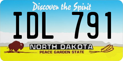 ND license plate IDL791
