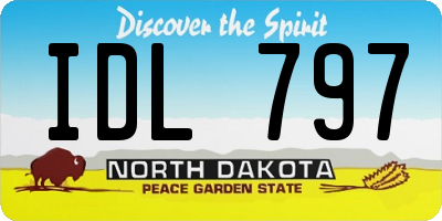 ND license plate IDL797