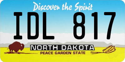ND license plate IDL817