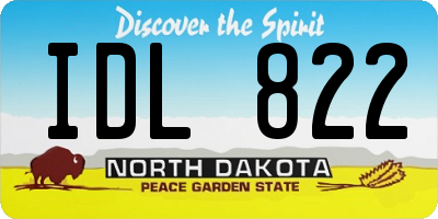ND license plate IDL822