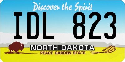 ND license plate IDL823