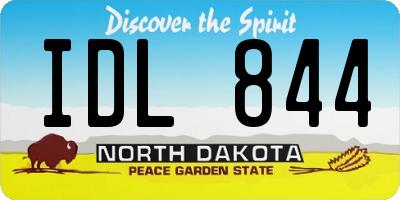 ND license plate IDL844