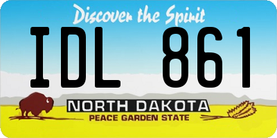 ND license plate IDL861