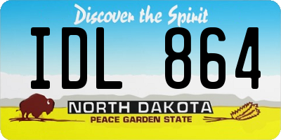 ND license plate IDL864