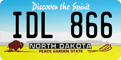 ND license plate IDL866