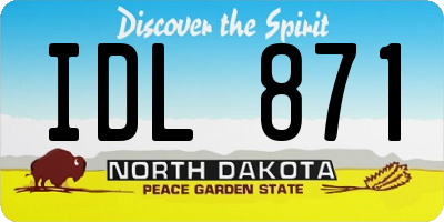 ND license plate IDL871
