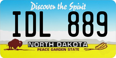 ND license plate IDL889