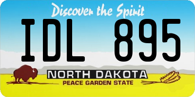 ND license plate IDL895