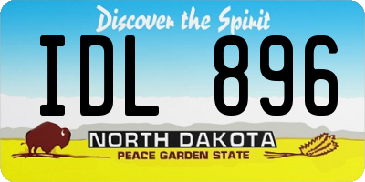 ND license plate IDL896