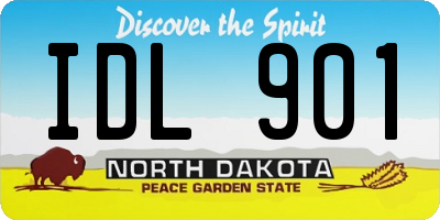 ND license plate IDL901