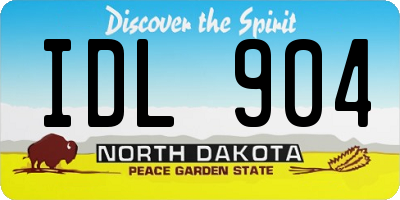ND license plate IDL904
