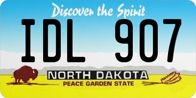 ND license plate IDL907