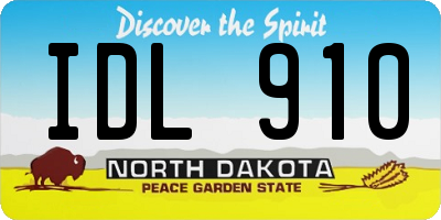 ND license plate IDL910