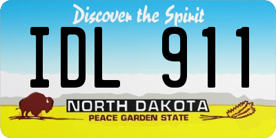 ND license plate IDL911