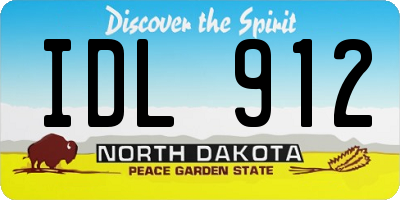 ND license plate IDL912