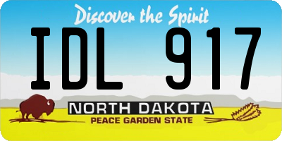 ND license plate IDL917