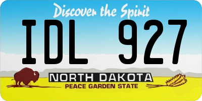 ND license plate IDL927