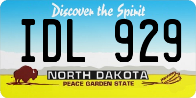 ND license plate IDL929