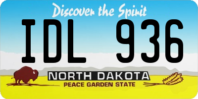 ND license plate IDL936