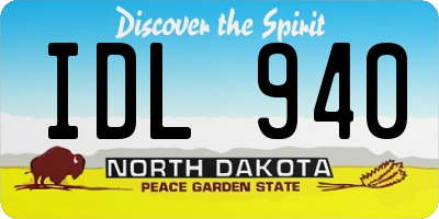 ND license plate IDL940