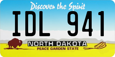 ND license plate IDL941