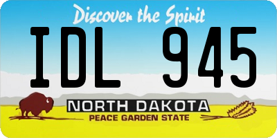 ND license plate IDL945