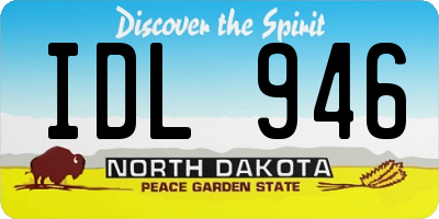 ND license plate IDL946