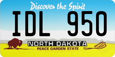ND license plate IDL950