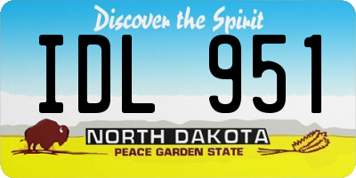 ND license plate IDL951