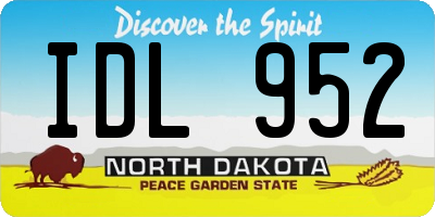 ND license plate IDL952