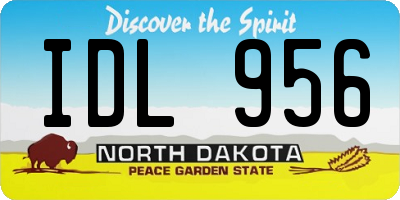 ND license plate IDL956