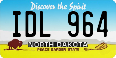 ND license plate IDL964