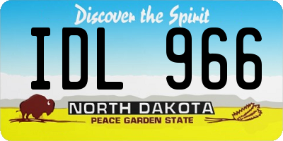 ND license plate IDL966
