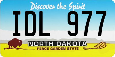 ND license plate IDL977
