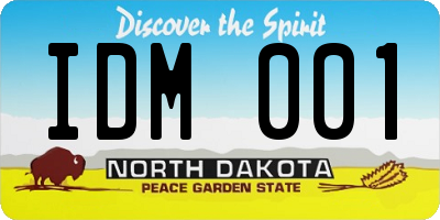 ND license plate IDM001