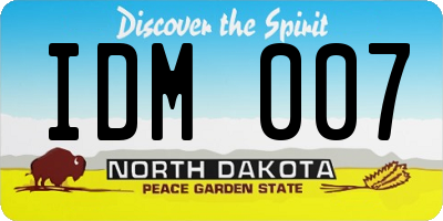 ND license plate IDM007