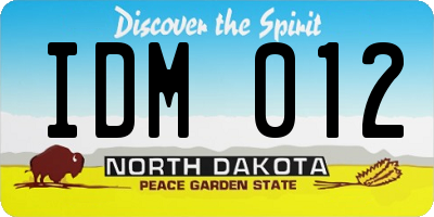 ND license plate IDM012