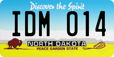 ND license plate IDM014