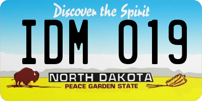 ND license plate IDM019