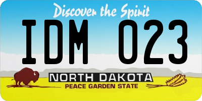 ND license plate IDM023
