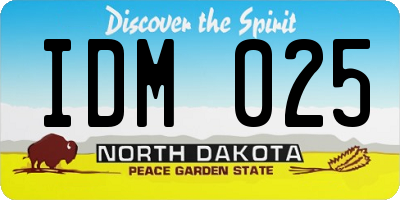 ND license plate IDM025