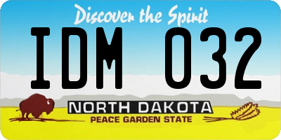 ND license plate IDM032
