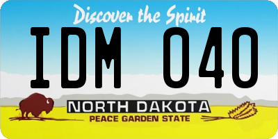 ND license plate IDM040