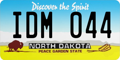 ND license plate IDM044