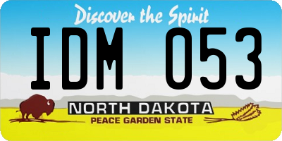ND license plate IDM053
