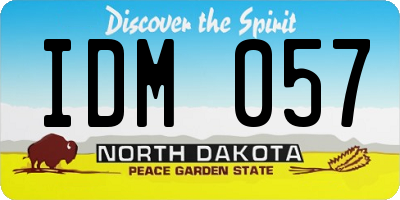 ND license plate IDM057