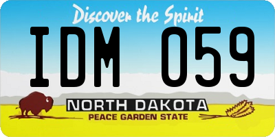 ND license plate IDM059