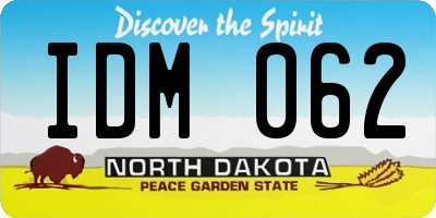 ND license plate IDM062