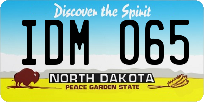 ND license plate IDM065